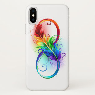 Infinity Symbol with Rainbow Feather Case-Mate iPhone Case