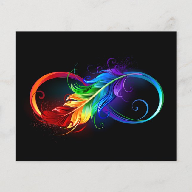 Infinity Symbol with Rainbow Feather Flyer (Front)