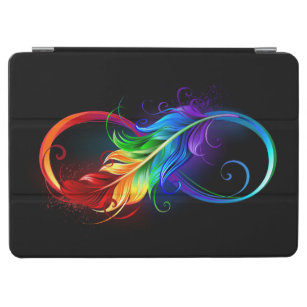 Infinity Symbol with Rainbow Feather iPad Air Cover