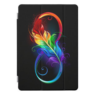 Infinity Symbol with Rainbow Feather iPad Pro Cover