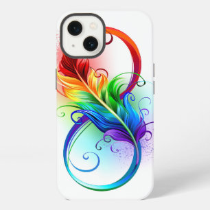 Infinity Symbol with Rainbow Feather iPhone 13 Case