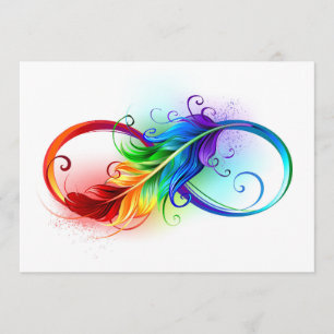 Infinity Symbol with Rainbow Feather Menu