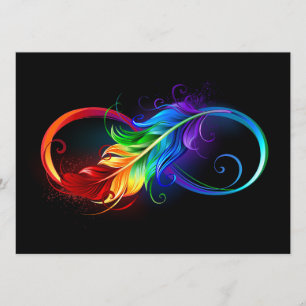 Infinity Symbol with Rainbow Feather Menu