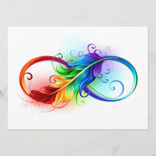 Infinity Symbol with Rainbow Feather Program