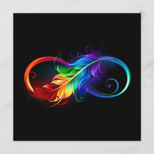 Infinity Symbol with Rainbow Feather Program