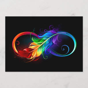 Infinity Symbol with Rainbow Feather Program