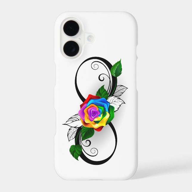 Infinity Symbol with Rainbow Rose (Back)