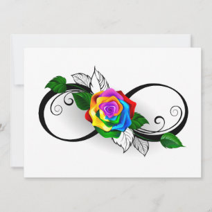 Infinity Symbol with Rainbow Rose Announcement