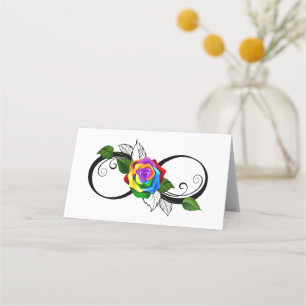 Infinity Symbol with Rainbow Rose Appointment Card