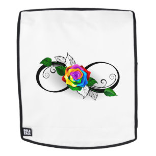 Infinity Symbol with Rainbow Rose Backpack