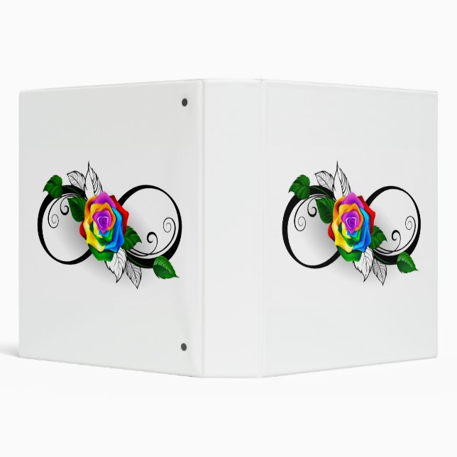 Infinity Symbol with Rainbow Rose Binder (Background)