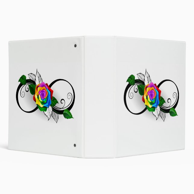 Infinity Symbol with Rainbow Rose Binder (Background)