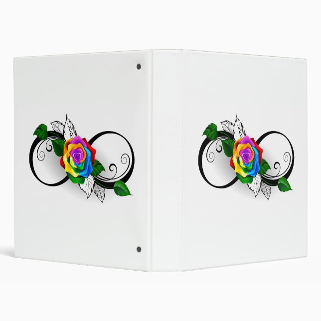 Infinity Symbol with Rainbow Rose Binder (Background)