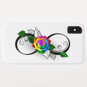 Infinity Symbol with Rainbow Rose iPhone XS Max Case