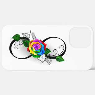 Infinity Symbol with Rainbow Rose iPhone 12 Pro Max Case