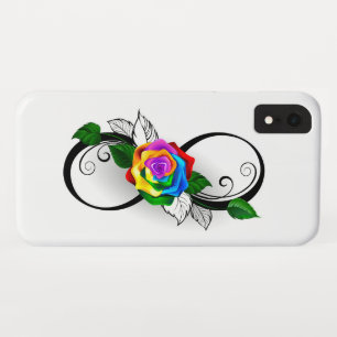 Infinity Symbol with Rainbow Rose iPhone XR Case