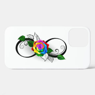 Infinity Symbol with Rainbow Rose iPhone 12 Pro Case