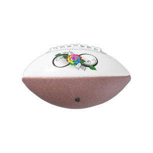 Infinity Symbol with Rainbow Rose Football
