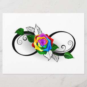 Infinity Symbol with Rainbow Rose Menu