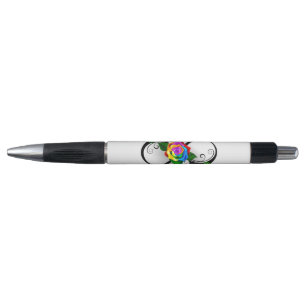 Infinity Symbol with Rainbow Rose Pen