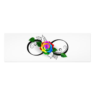 Infinity Symbol with Rainbow Rose Photo Print