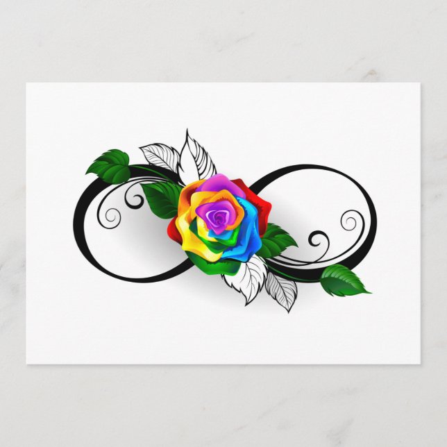 Infinity Symbol with Rainbow Rose Program (Front)