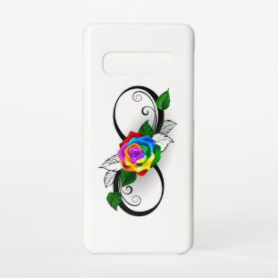 Infinity Symbol with Rainbow Rose Samsung Galaxy Case