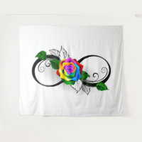 Infinity Symbol with Rainbow Rose