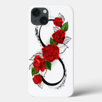 Infinity Symbol with Red Roses