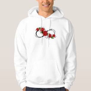 Infinity Symbol with Red Roses Hoodie