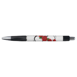 Infinity Symbol with Red Roses Pen