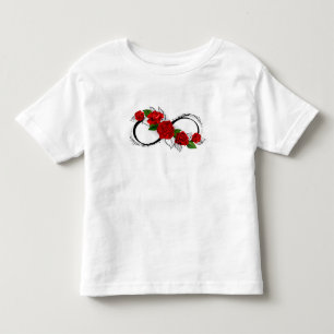 Infinity Symbol with Red Roses Toddler T-shirt