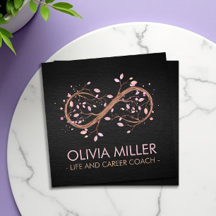 Infinity Tree Branch - pastels Square Business Card