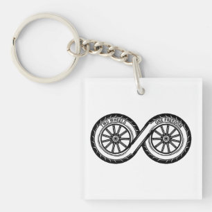Infinity Two Wheels Freedom Keychain