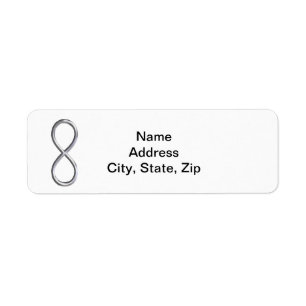 Infinity White Wedding Address Labels