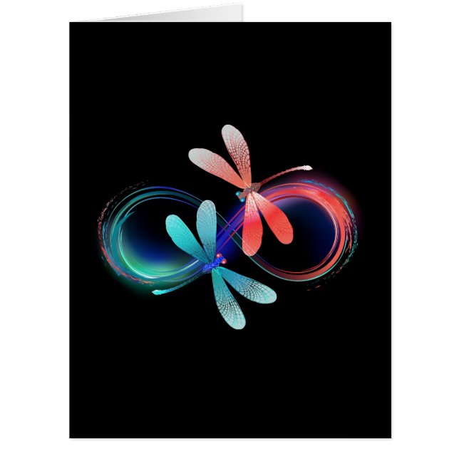 Infinity with glowing dragonflies (Front)