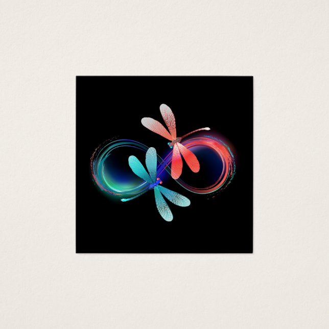 Infinity with glowing dragonflies (Front)