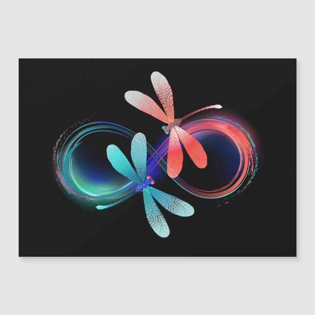 Infinity with glowing dragonflies (Front)