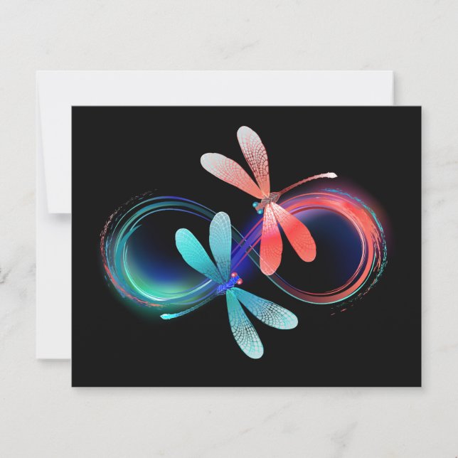 Infinity with glowing dragonflies (Front)
