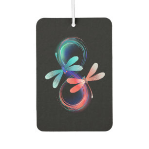 Infinity with glowing dragonflies air freshener