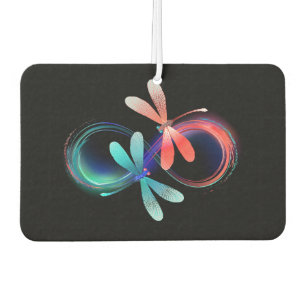 Infinity with glowing dragonflies air freshener