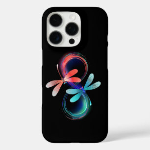 Infinity with glowing dragonflies iPhone 16 pro case