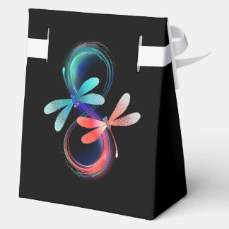 Infinity with glowing dragonflies favor box