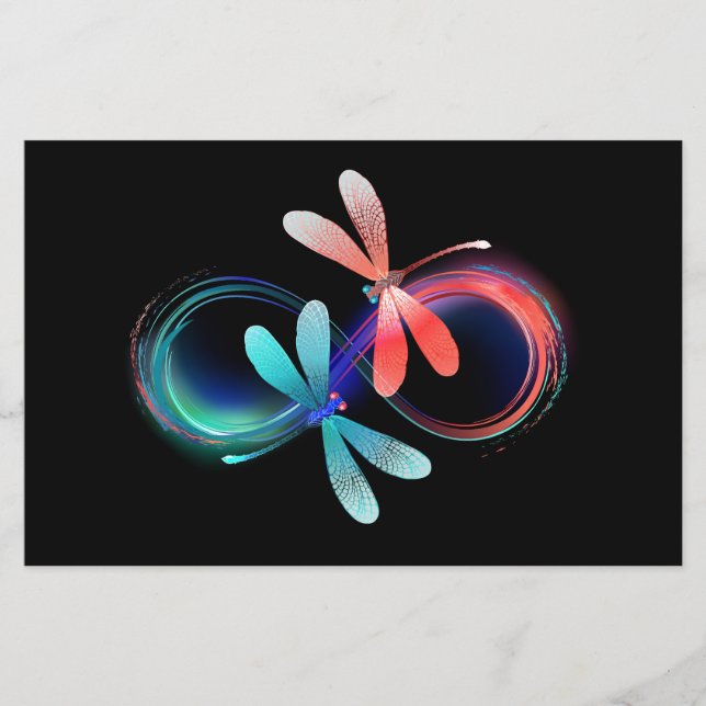 Infinity with glowing dragonflies flyer (Front)