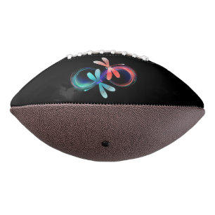 Infinity with glowing dragonflies football