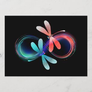 Infinity with glowing dragonflies program