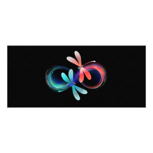Infinity with glowing dragonflies rack card