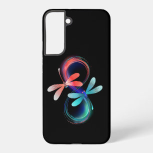 Infinity with glowing dragonflies samsung galaxy case