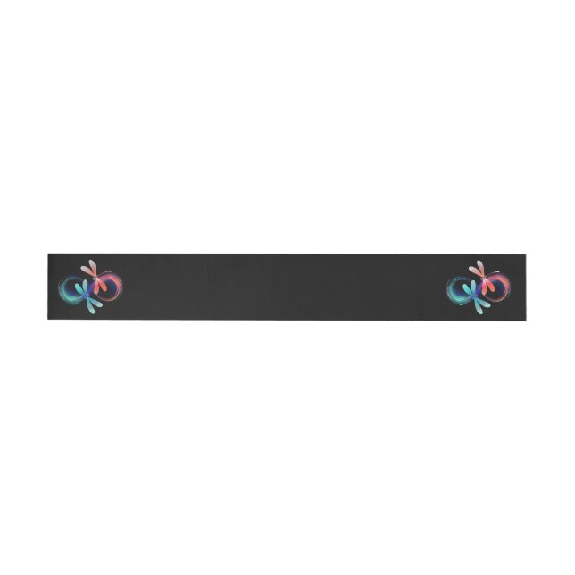 Infinity with glowing dragonflies wrap around label (Individual)