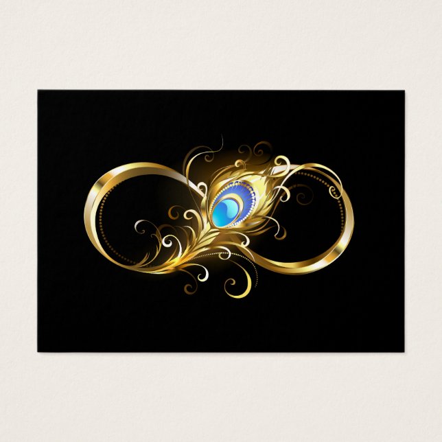 Infinity with Golden Peacock Feather (Front)